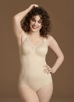 Anita Hosenkorselett mit transparenten T&uuml;lleins&auml;tzen SAND