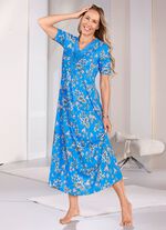 Nachthemd, kn&ouml;chellang mit gro&szlig;z&uuml;giger Motivspitze  