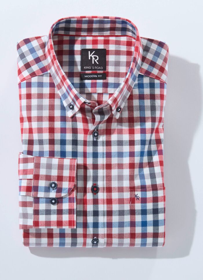 "King's Road"-Hemd mit Button-Down-Kragen in 4 Farben 