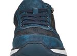 Rieker, bequeme Herren-Sneaker, Weite H, mit herausnehmbarem Fu&szlig;bett BLAU-BRAUN