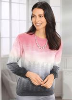 Pullover in Jacquard-Dessin ROS&Eacute;-WEISS-GRAU