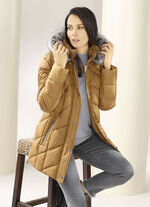 Jacke mit abnehmbarem Kunstpelz-Besatz 