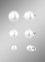 Tolles Ohrstecker-Set mit S&uuml;&szlig;wasser-Zuchtperlen, 3 Paar 