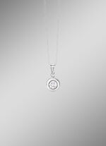 Zeitloser Anh&auml;nger mit synth. Zirkonia 