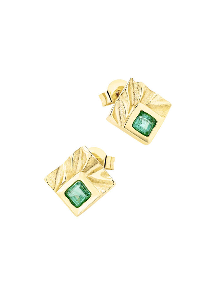 Edle Ohrstecker mit Smaragd 