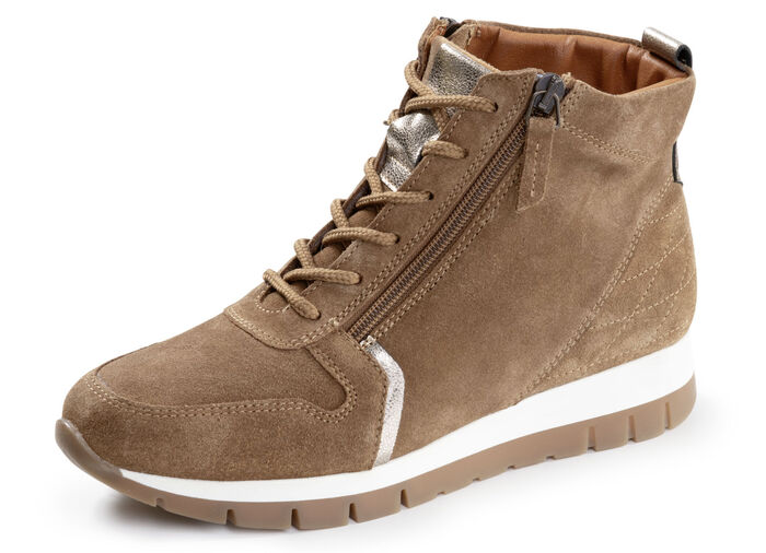 ELENA EDEN, gefütterte Damen-Boots, Winterschuhe, Weite G, mit herausnehmbarem Fußbett COGNAC