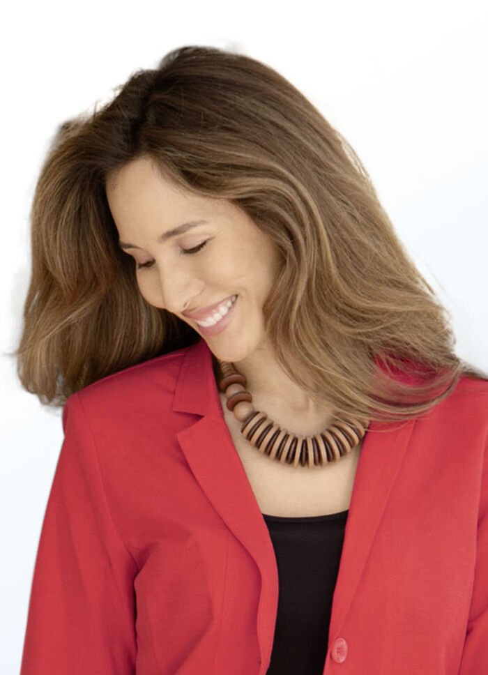 Modische Halskette aus Holz 