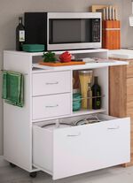 K&uuml;chenrollwagen mit ausziehbarer Arbeitsfl&auml;che 