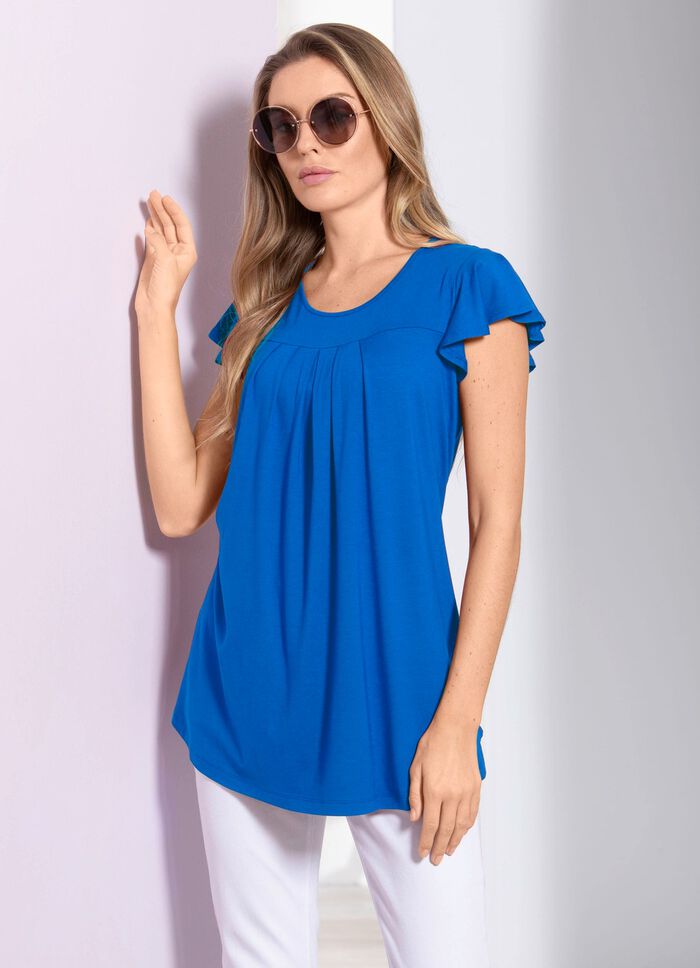 Unifarbene Shirt-Tunika ROYALBLAU