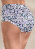 Viererpack Slips mit farbharmonischem Floraldessin 