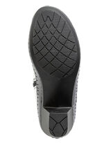 Gemini Stiefelette aus Rind-Nappaleder mit Kontraststreifen WEISS-GRAU-SCHWARZ