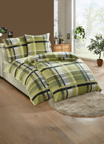 Microfaser Bettwäsche-Garnitur mit Reißverschluss GRÜN