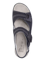 ELENA EDEN, bequeme Damen-Sandalen, Weite G, mit herausnehmbarem Fußbett DUNKELBLAU