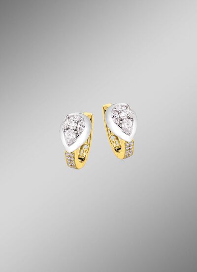 Creolen mit Brillanten und Diamanten 