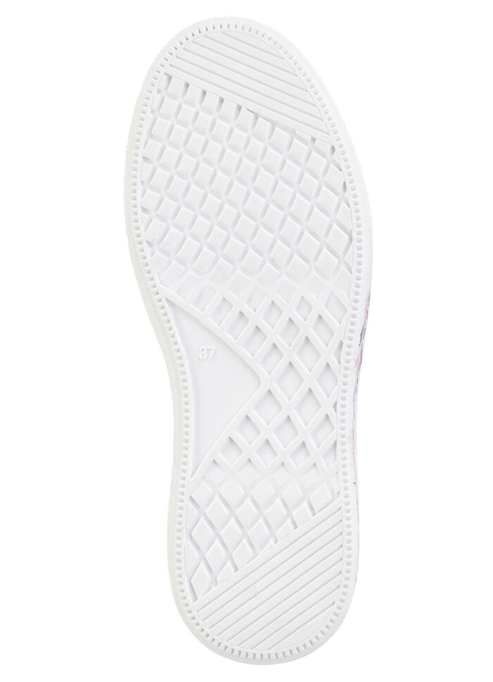 ELENA EDEN Sneaker mit Blumen-Dessin WEISS