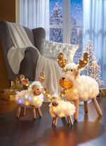 Beleuchtetes Rentier aus Holz 