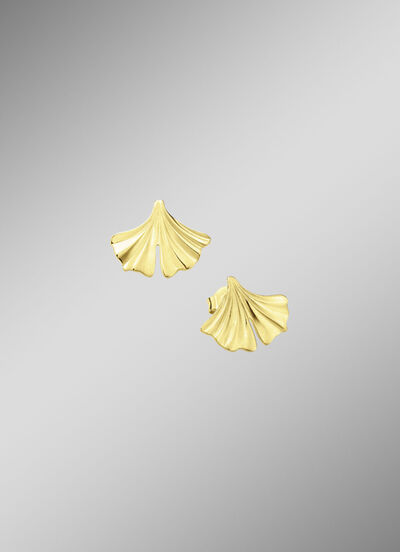 Natürliche Eleganz: Ohrstecker Ginkgoblatt 