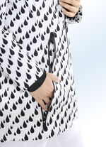 Funktions-Longjacke mit originellem Tropfendessin 