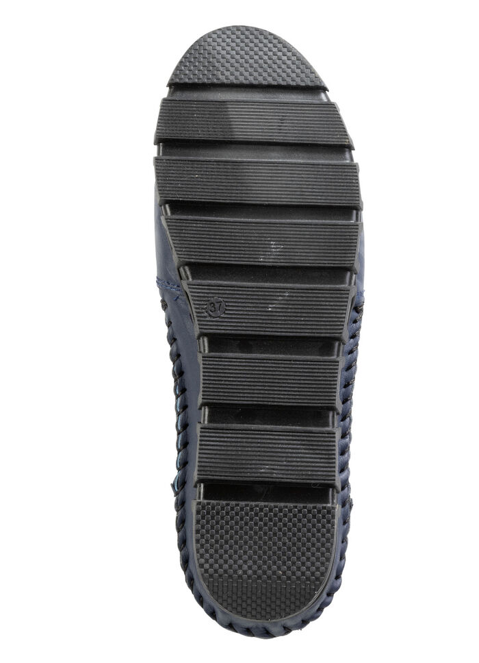 Gemini Schn&uuml;rschuh aus gelochtem Nappaleder BLAU