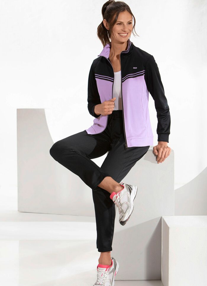 Freizeitanzug von &bdquo;LPO&ldquo; in 2 Farben FLIEDER-SCHWARZ