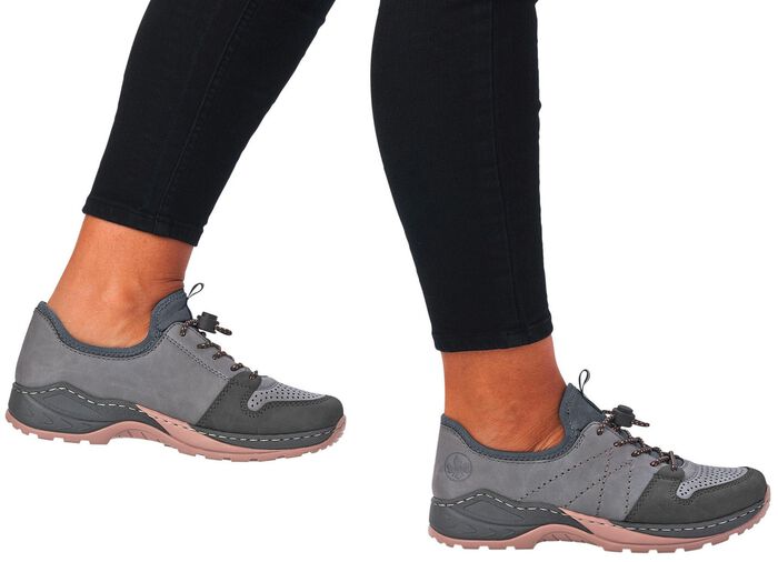 Rieker Sneaker mit herausnehmbarer MemoSoft-Textileinlage GRAU