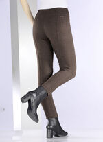 Hose mit Rei&szlig;verschluss-Taschen COGNAC MELIERT