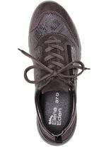 ELENA EDEN Sneaker mit gl&auml;nzend bedrucktem Elastikmaterial TORF-GRAU