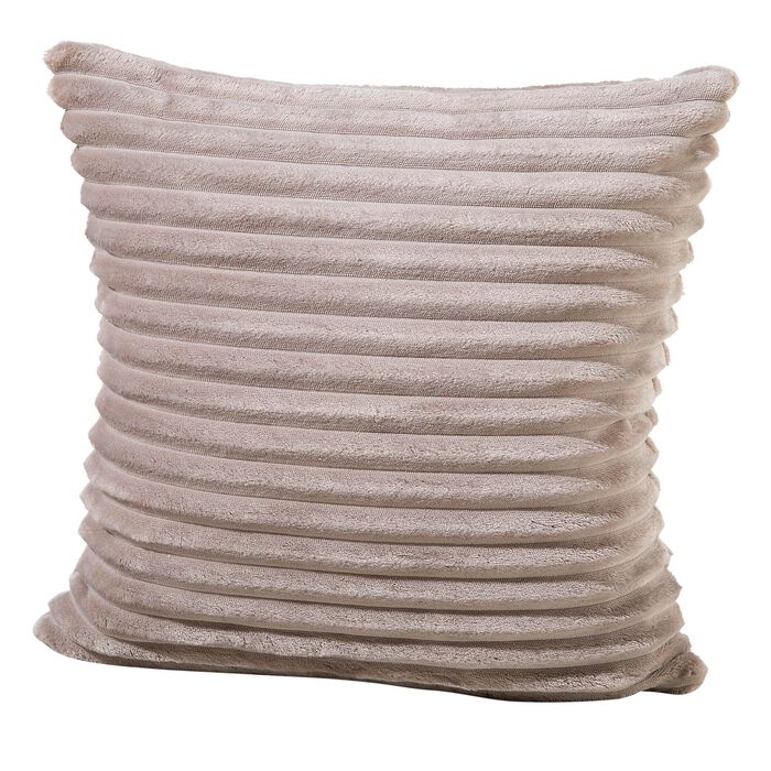 Weicher Cord-Kissenbezug TAUPE