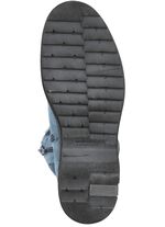 Waldl&auml;ufer Schn&uuml;r-Stiefelette mit kuscheligem Kragen aus Lammfell 