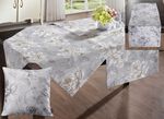 Tischdecke oder Kissenbezug mit Bl&uuml;ten-Dessin 