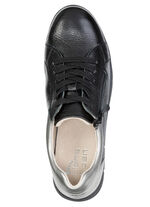 ELENA EDEN, bequeme Damen-Sneaker, Weite G, mit herausnehmbarem Fußbett SCHWARZ-SILBER