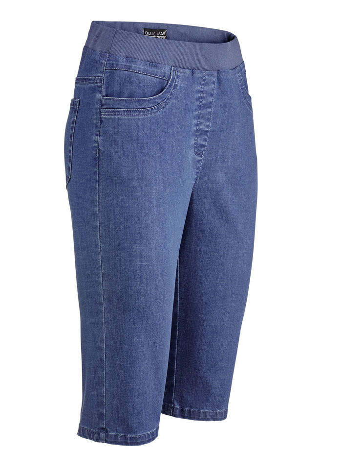 Bermudas mit Jersey-Bund JEANSBLAU
