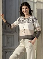Pullover in Feinstrick ECRU-BEIGE-BRAUN