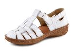 ELENA EDEN, sommerliche Damen-Slipper, Weite G, mit Klettspange WEISS