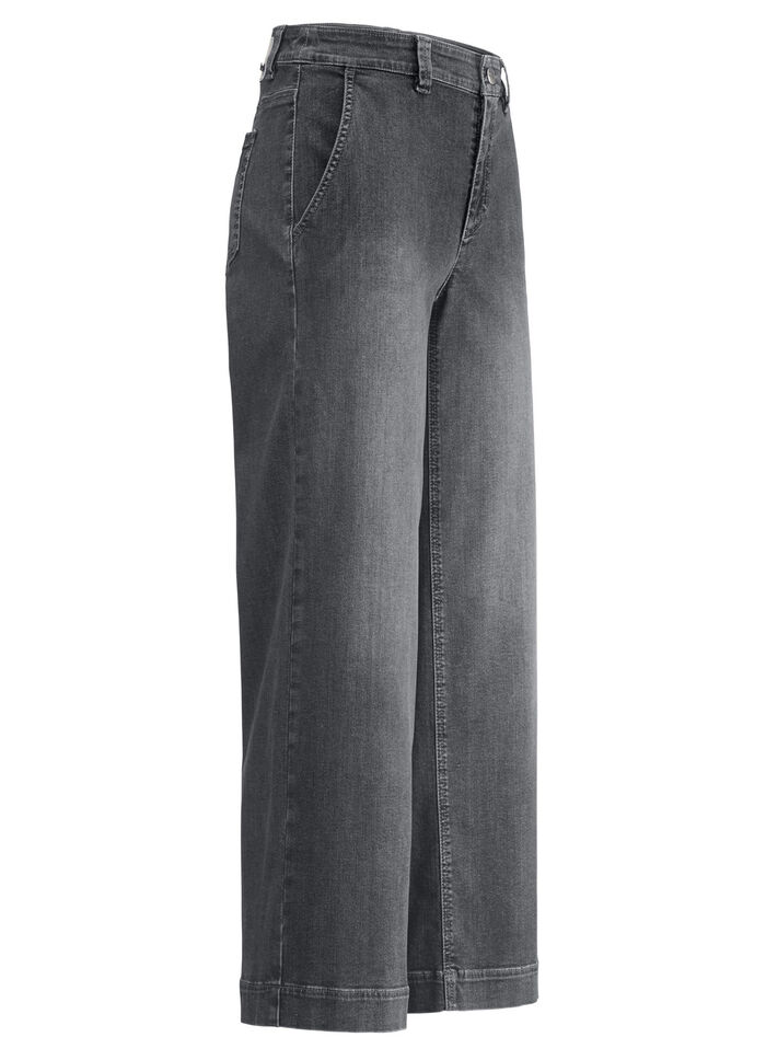 Jeans-Culotte mit luftig-weitem Bein ANTHRAZIT