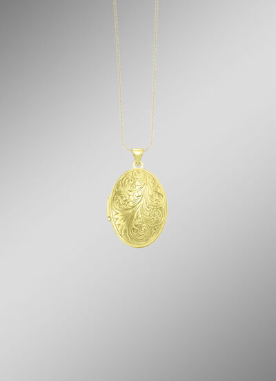 Elegantes, vergoldetes Medaillon aus Silber 925/- fein 