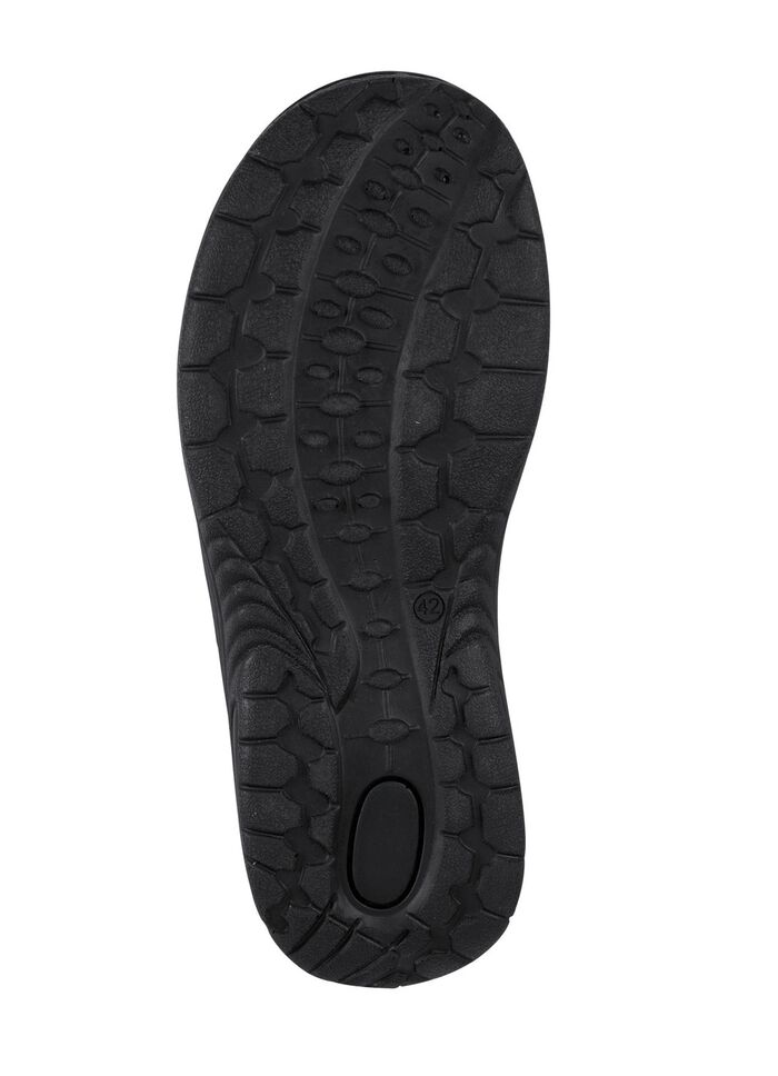 Sandale aus gefettetem, schattiertem Rindleder SCHWARZ