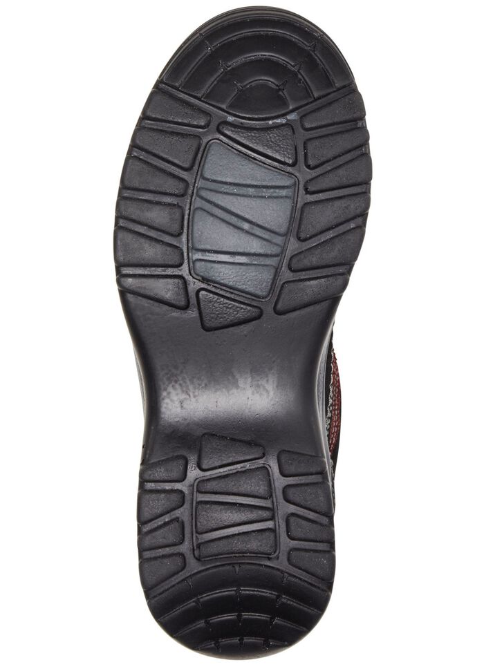 ELENA EDEN Schn&uuml;rschuh aus teilweise gepr&auml;gtem Nubukleder SCHWARZ-BURGUND