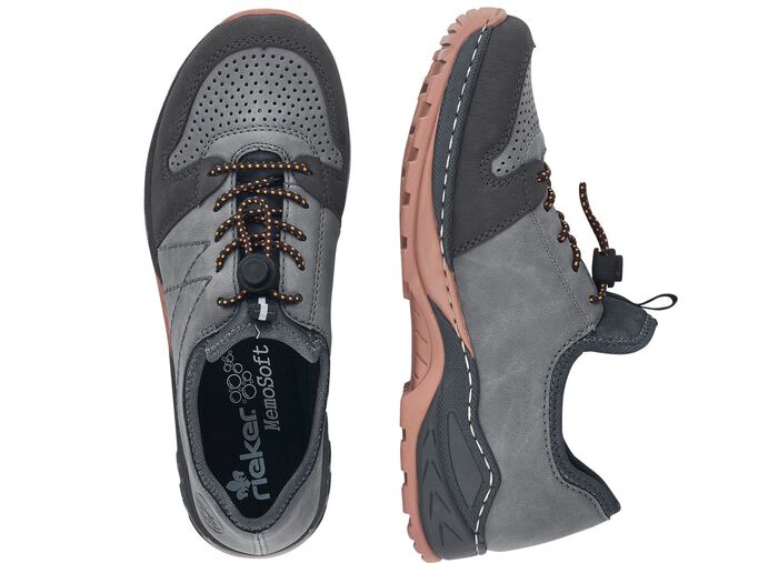 Rieker Sneaker mit herausnehmbarer MemoSoft-Textileinlage GRAU