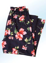 Culotte mit sch&ouml;ner Floral-Dessinierung SCHWARZ-KORALLE