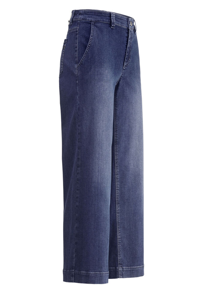 Jeans-Culotte mit luftig-weitem Bein DUNKELBLAU