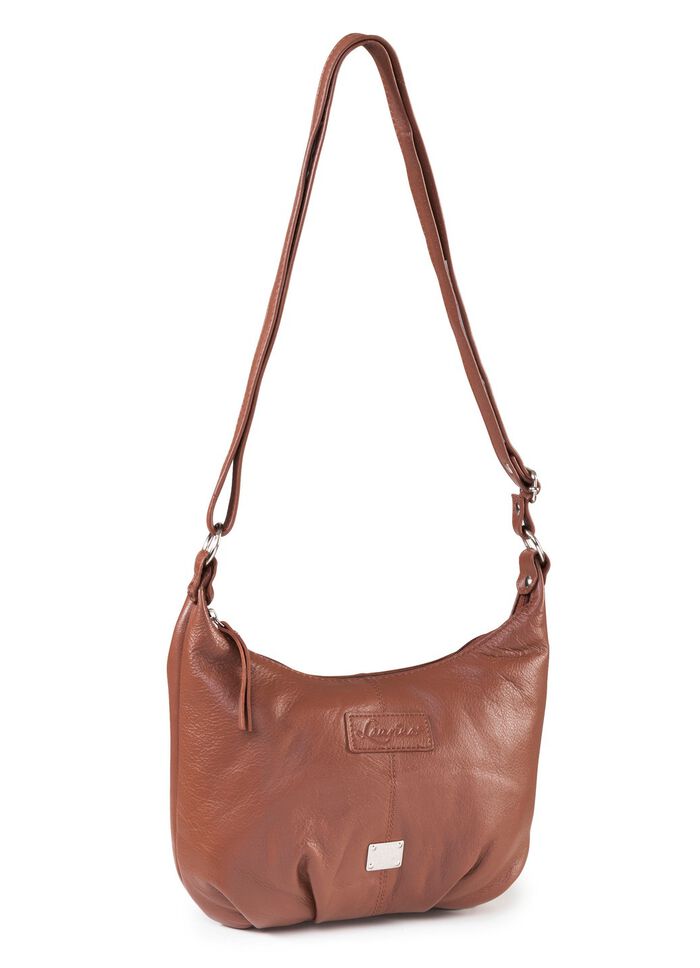 Laurina, Tasche, Damen, ein verstellbarer Umh&auml;ngeriemen COGNAC