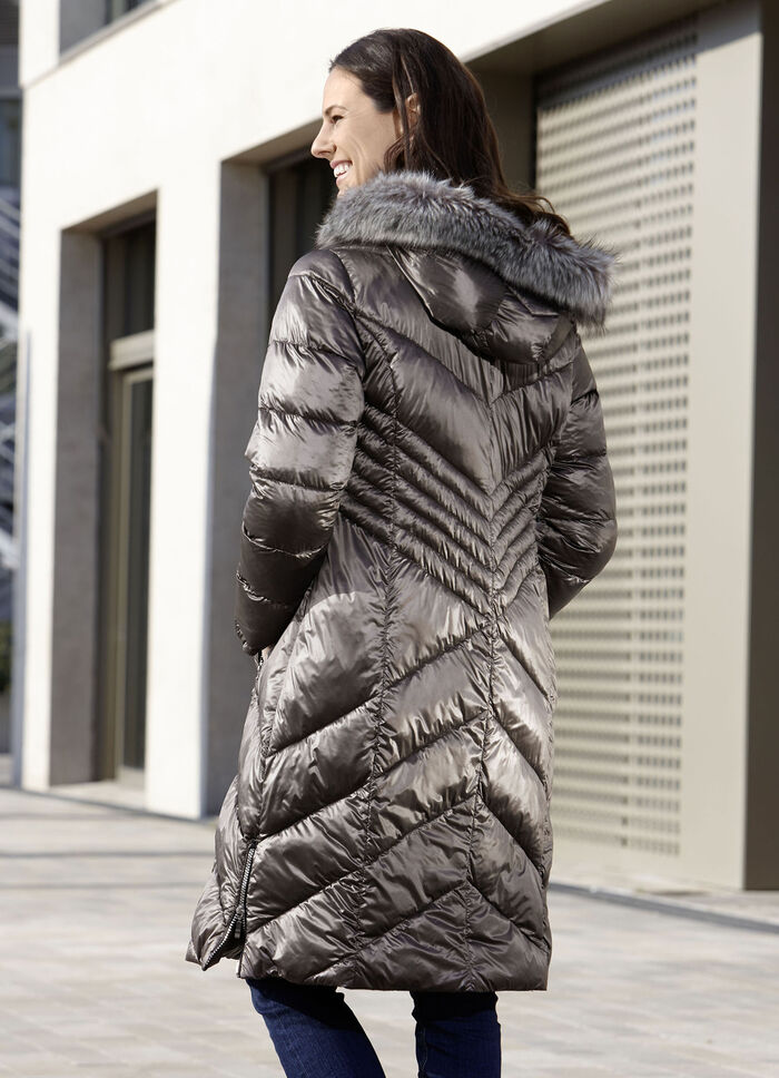 Mantel mit abnehmbarer Kapuze 