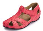 ELENA EDEN, klassische Damen-Sandalen, Weite H, mit Klettverschluss ROT