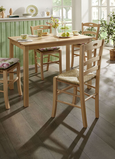 Esstisch aus massiver Buche mit Auszug 