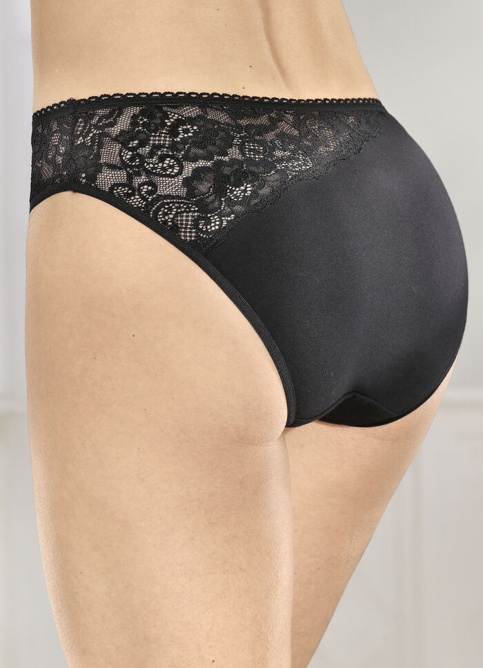 Viererpack Slips mit h&uuml;bscher Elastikspitze 