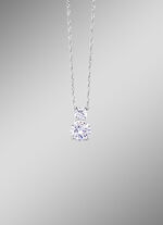 Anh&auml;nger mit Kristallsteinen und Singapurkette 