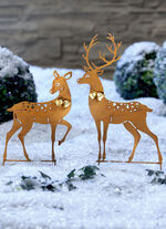 Reh und Hirsch mit Gl&ouml;ckchen 