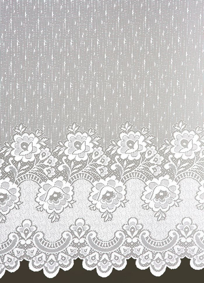 Blumenfenster-Store, gerader Abschluss 