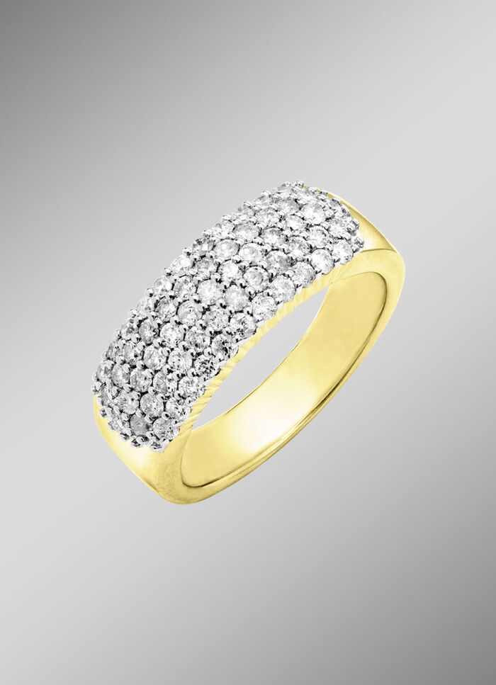Edler Damenring mit Brillanten 